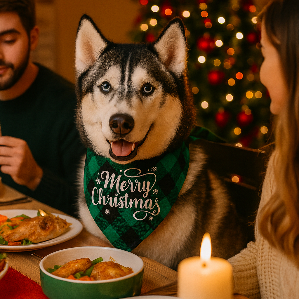 Christmas Pet Plaid Scarf
