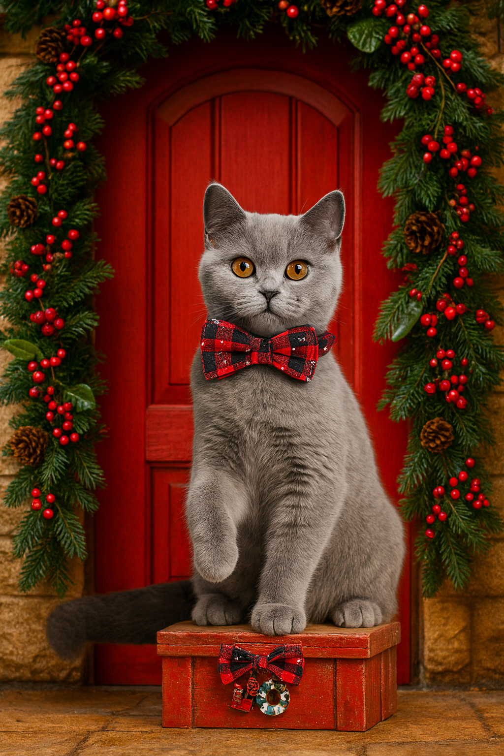 Pet Supplies Cat Bow Detachable Christmas