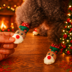 Christmas Pet Dog Socks Santa Claus Elk