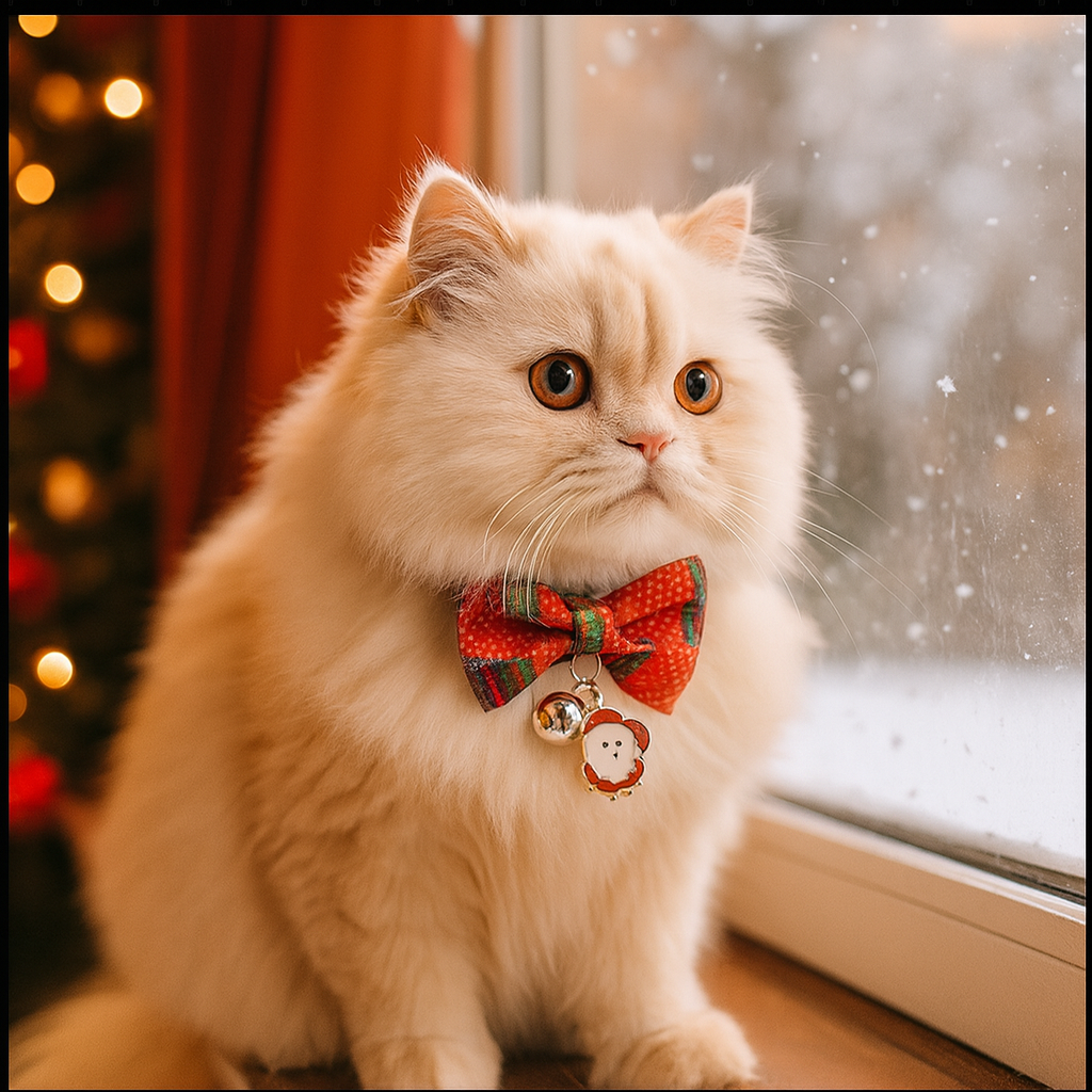 Christmas Bow Collar