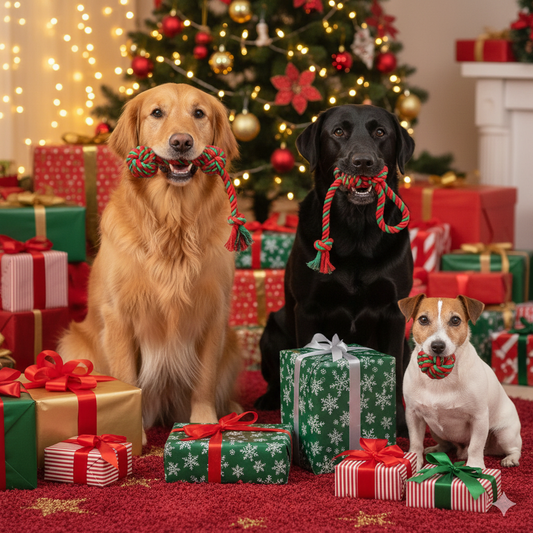 Christmas Rope Knot Dog Toy Set