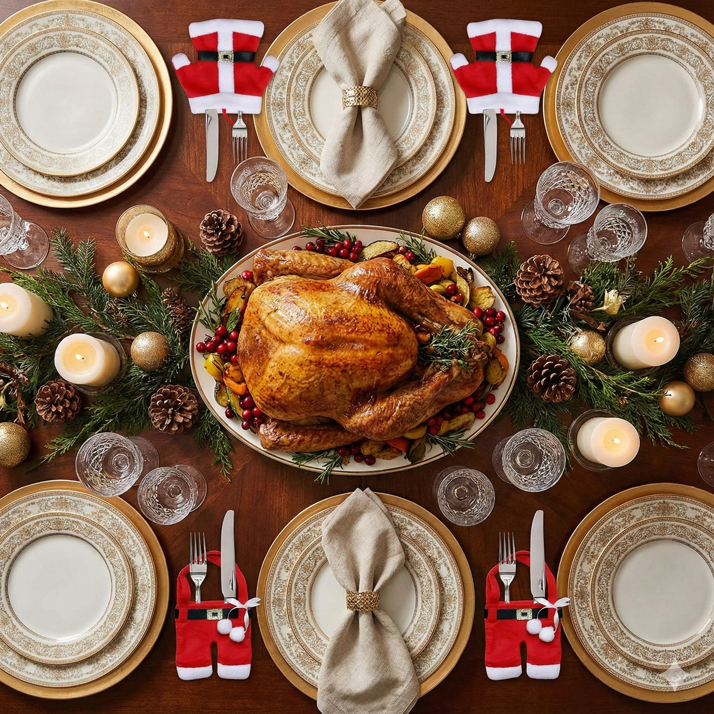 Christmas Cutlery Outfit Tableware Holder Set