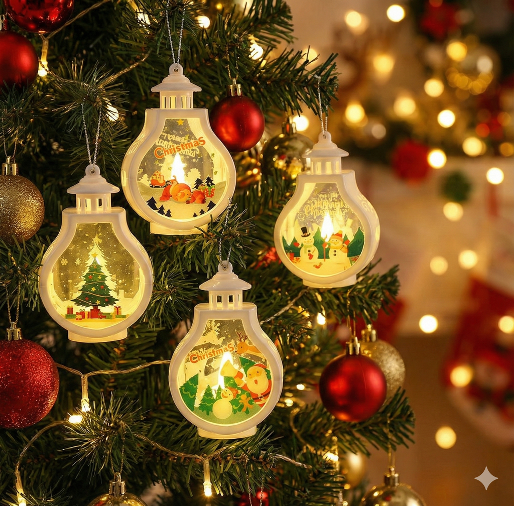 Christmas Candle Lamp Romantic Ornaments