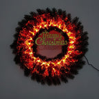 Lighted Christmas Window Wreath
