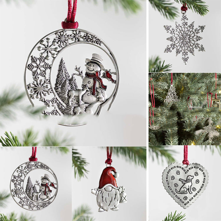 Antique-Style Tin Holiday Pendants – Christmas Tree Decor