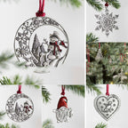 Antique-Style Tin Holiday Pendants – Christmas Tree Decor