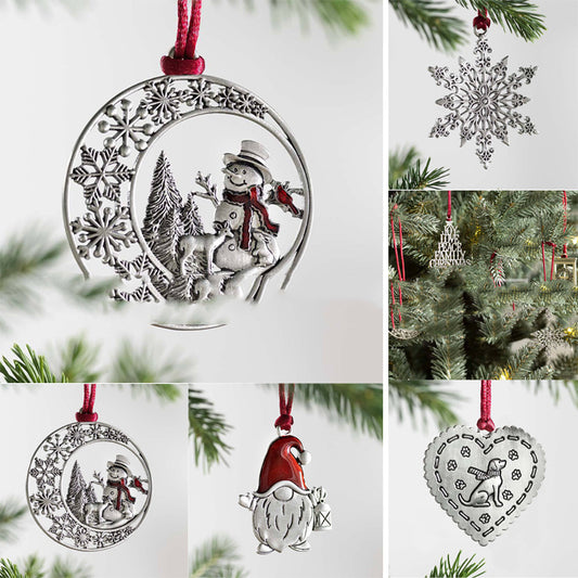 Antique-Style Tin Holiday Pendants – Christmas Tree Decor
