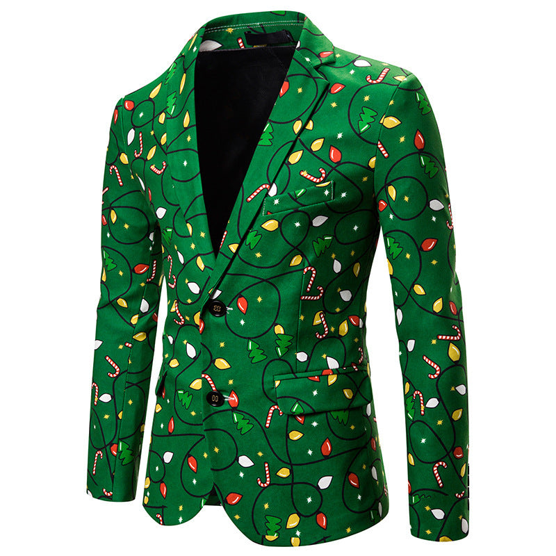 Men's Christmas Suit Jacket – Santa Claus Holiday Blazer