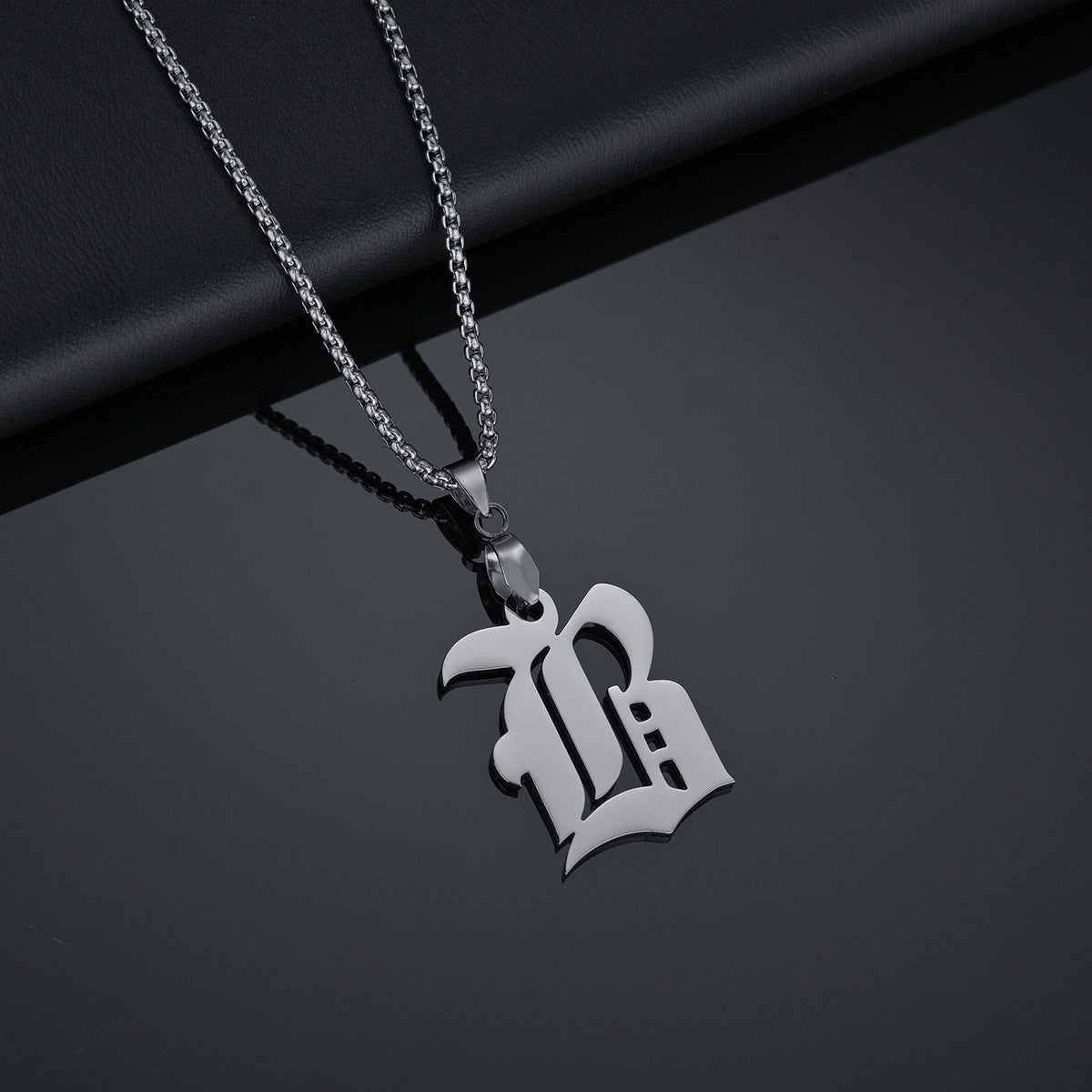 26 English Letters Military Nameplate Necklace Pendant