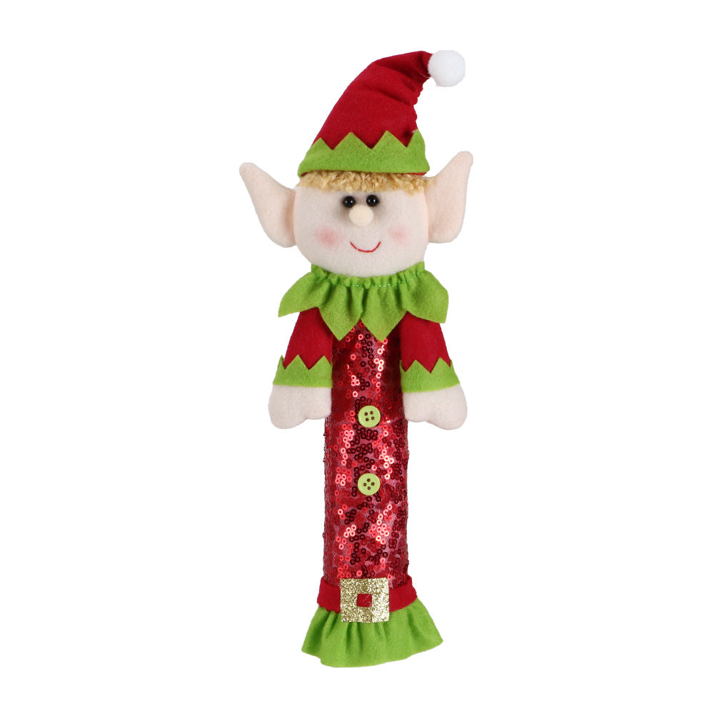 Elf Couple Christmas Refrigerator Handle Covers