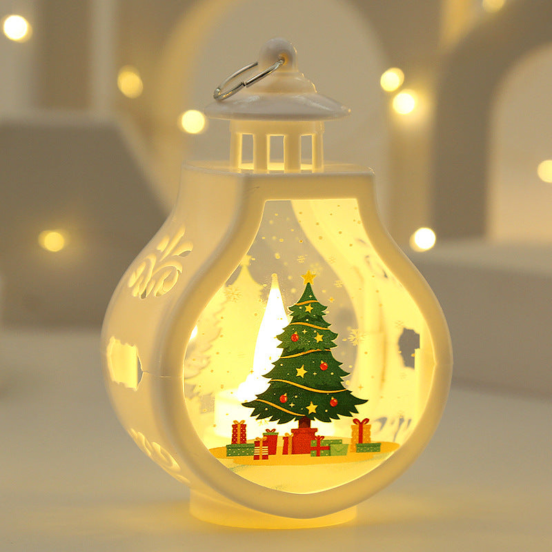 Glowing Christmas Candle Scene Decoration