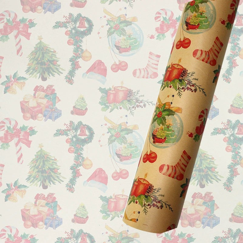 Printed Holiday Wrap Paper
