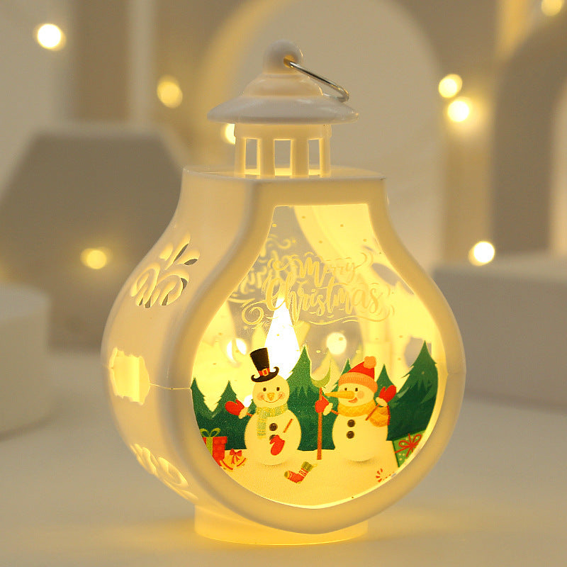 Glowing Christmas Candle Scene Decoration