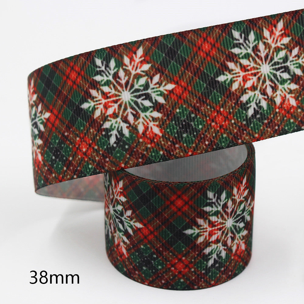 Christmas Lattice Polyester Ribbon 38mm