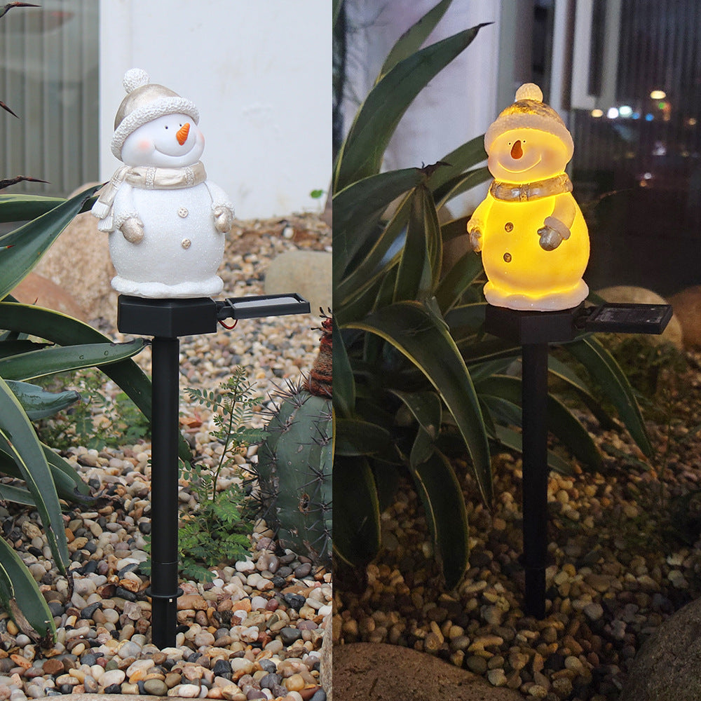 Solar Snowman Garden Stake Light – Outdoor Christmas Landscape Lamp