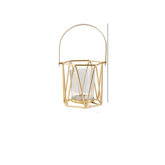 Empty Candle Cup Golden Light Luxury Creative Ornament Pumpkin Lantern