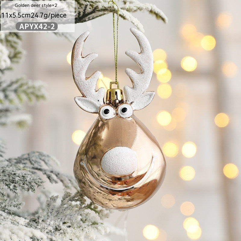 Festive Elk & Deer Ball Ornament – Christmas Tree Decor
