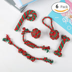 Christmas Rope Knot Dog Toy Set
