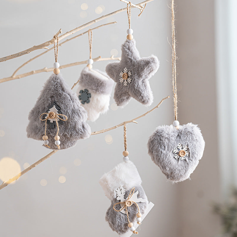 Soft Plush Christmas Hanging Ornaments Set
