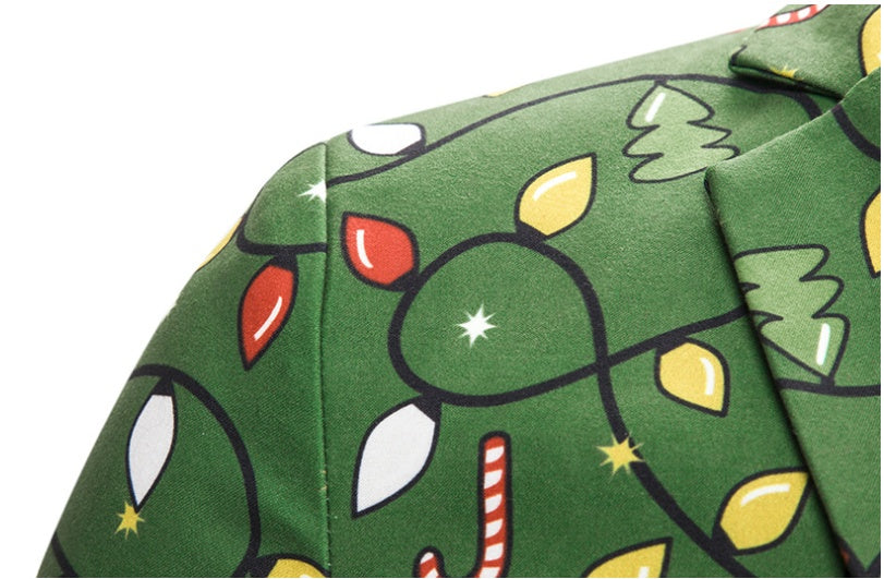 Men's Christmas Suit Jacket – Santa Claus Holiday Blazer
