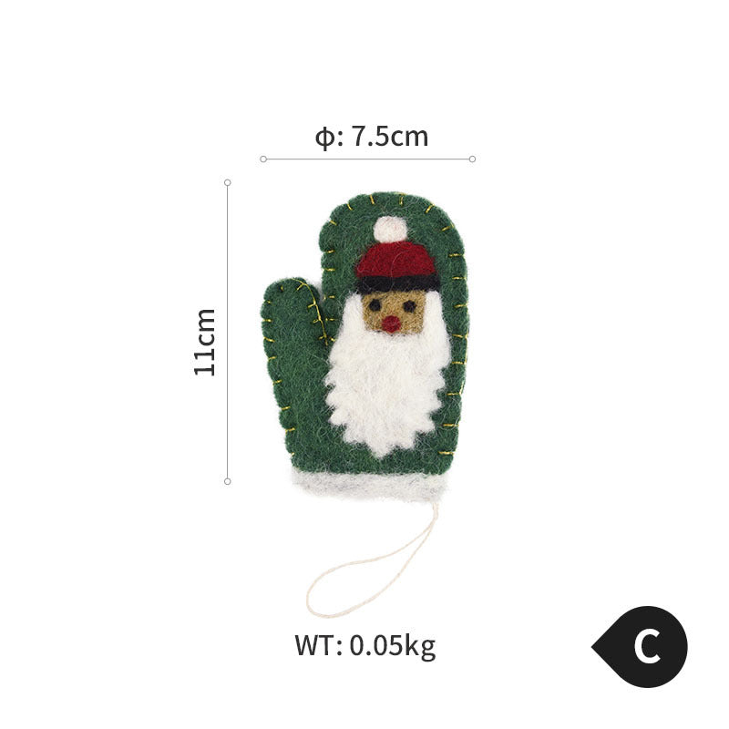 Cute Gloves Felt Ornaments Christmas Tree Holiday Decorative Ornaments