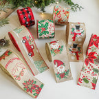 Classic Christmas Linen Craft Ribbon