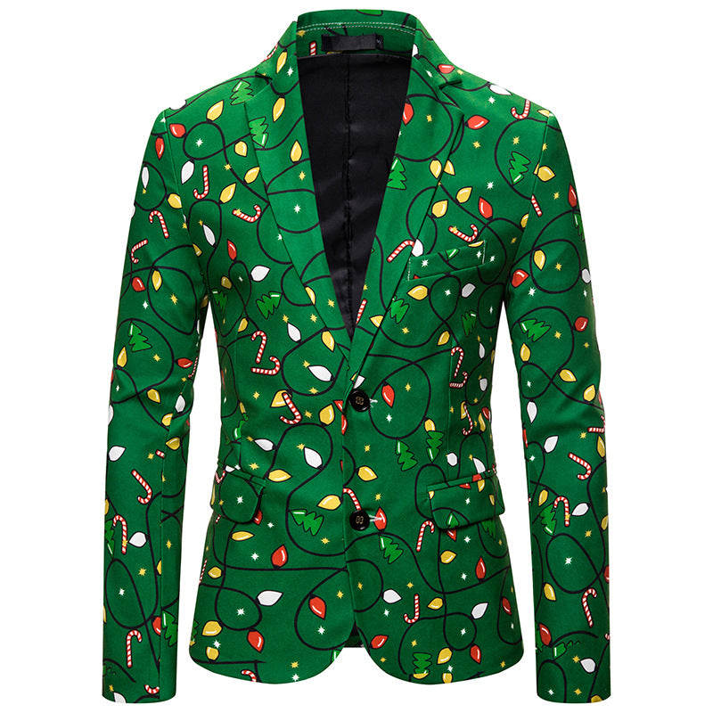 Men's Christmas Suit Jacket – Santa Claus Holiday Blazer