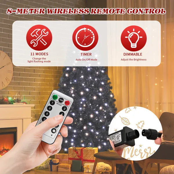 Classic 7.5FT Artificial Holiday Tree with Warm White Lights