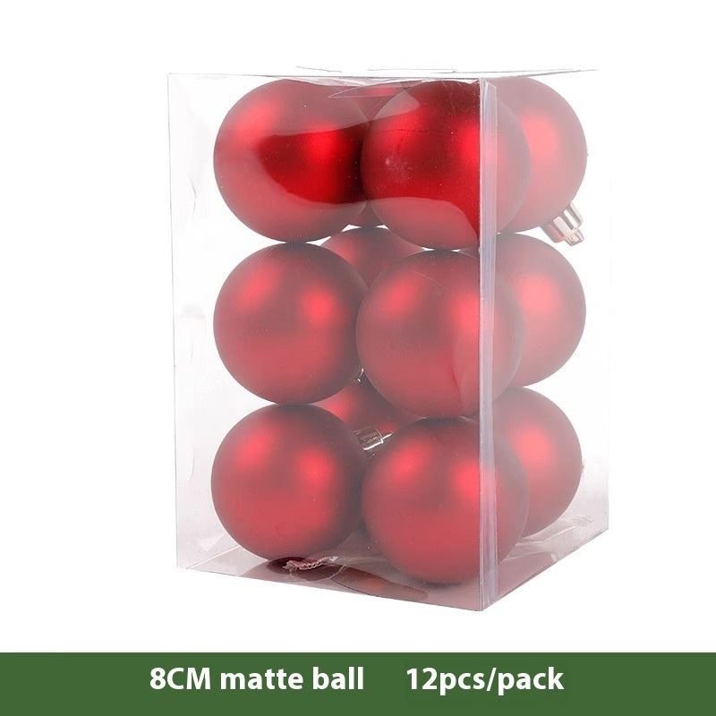 Red Electroplated Christmas Ornament Ball Set
