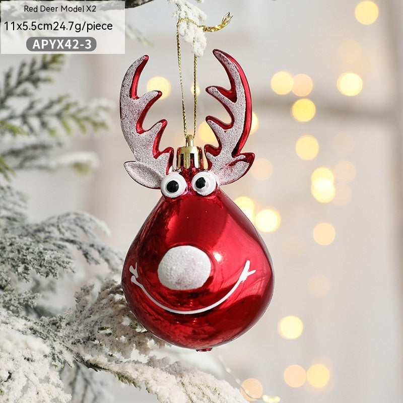Festive Elk & Deer Ball Ornament – Christmas Tree Decor