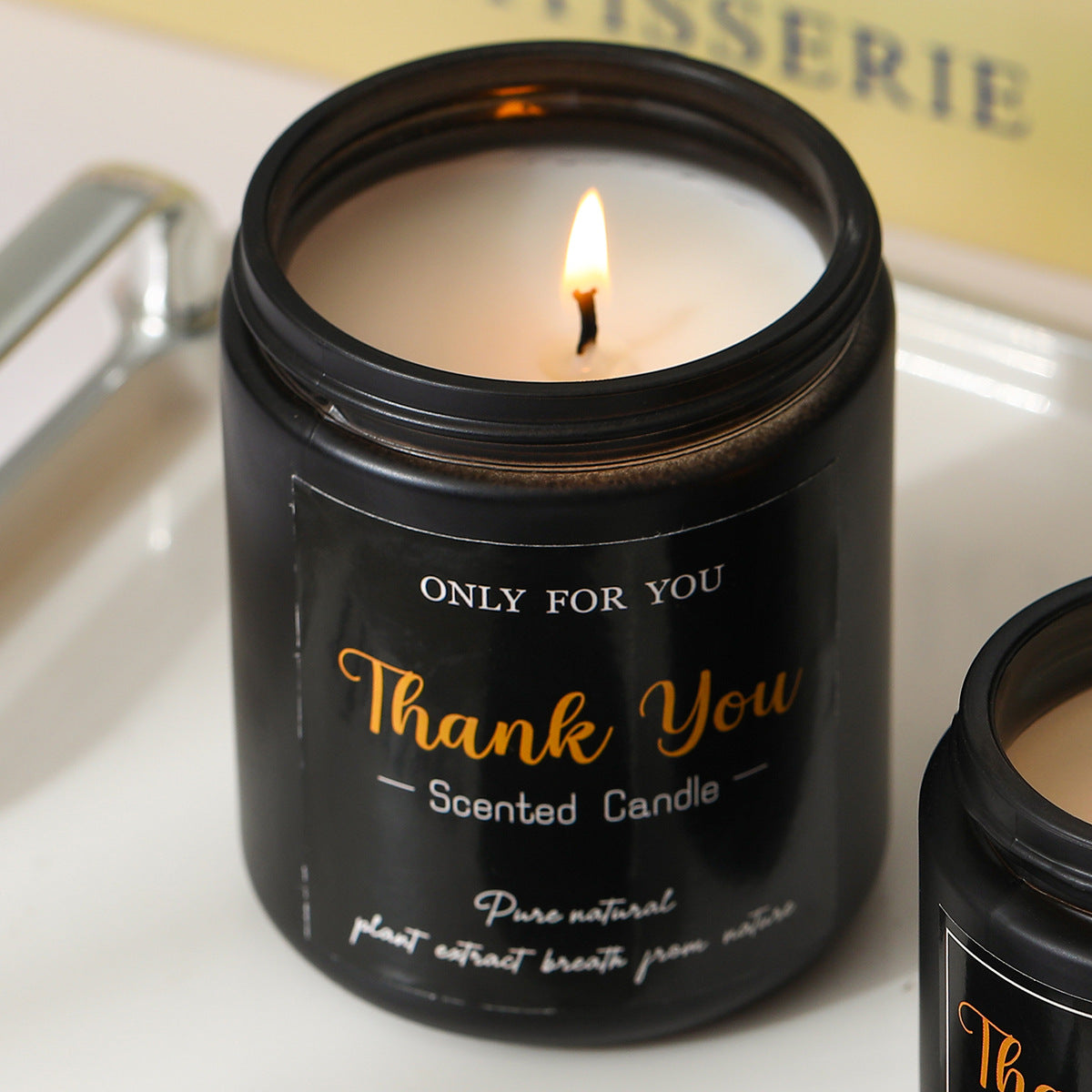 Black Glass Aroma Candle