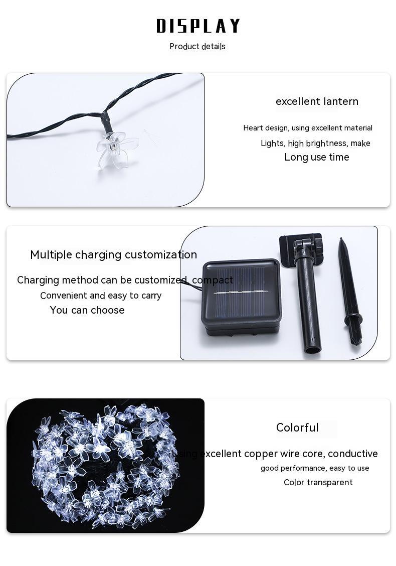 Outdoor Solar LED String Lights