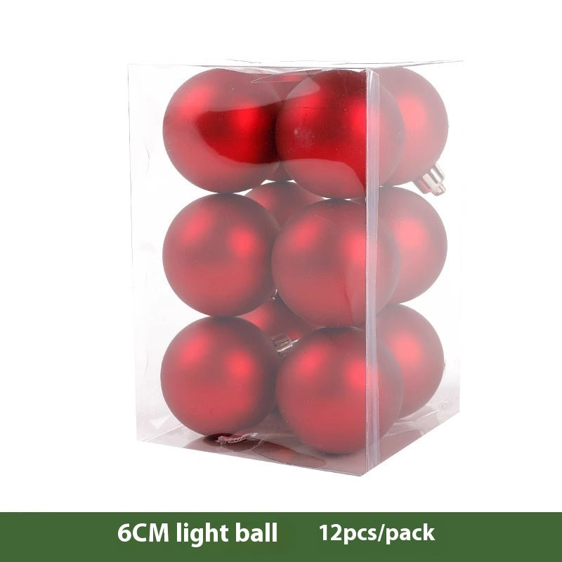 Red Electroplated Christmas Ornament Ball Set