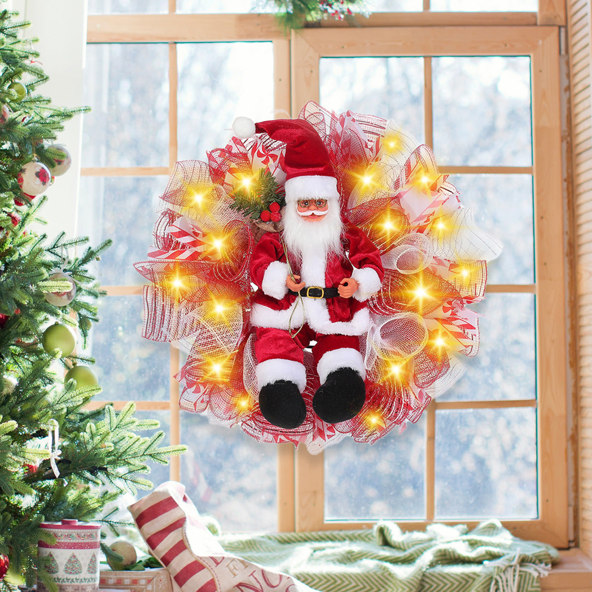Santa Holiday Hanging Garland