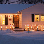 1Pc Solar Powered Lamp 3 Snowmen Outdoor Decorative Christmas Lamp Garden Stake Light IP55 Waterproof Santa Landscape Light Warm White LED Lighting Pathway Yard Patio