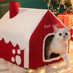 Christmas Pet Cozy Snow House