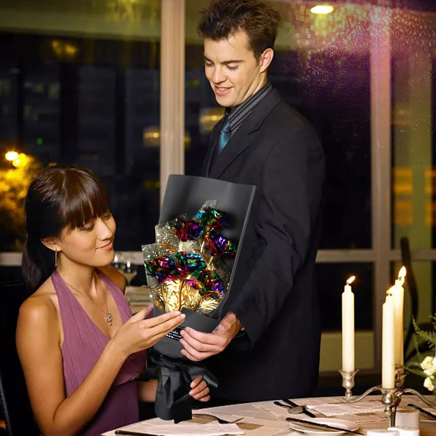 Gold Foil Rose Bouquet